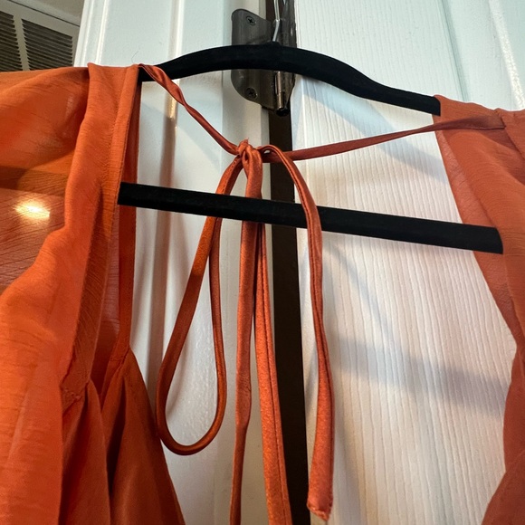 ASOS Orange Ruffle Dress - Picture 4 of 6